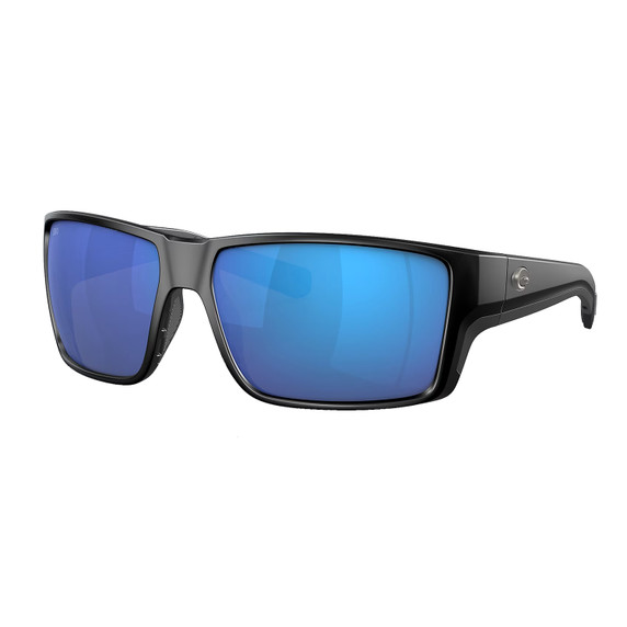 Costa Reefton Pro Series 580 Glass Polarized Sunglasses Image in Blue Mirror 580G Matte Black