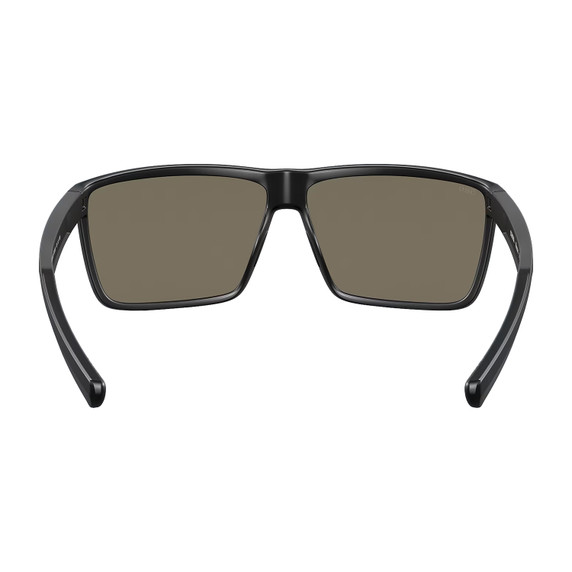 Costa Rincon 580 Glass Polarized Sunglasses Back Image in Matte Black Blue Mirror 580G