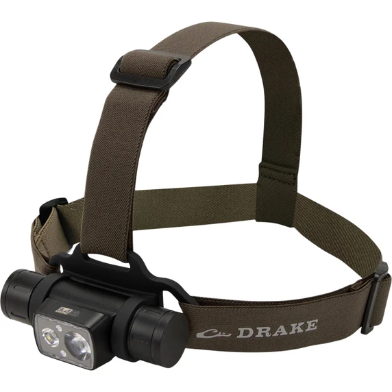 Drake Waterfowl EVO1500 Lumen Camo Headlamp Image in Green Timber