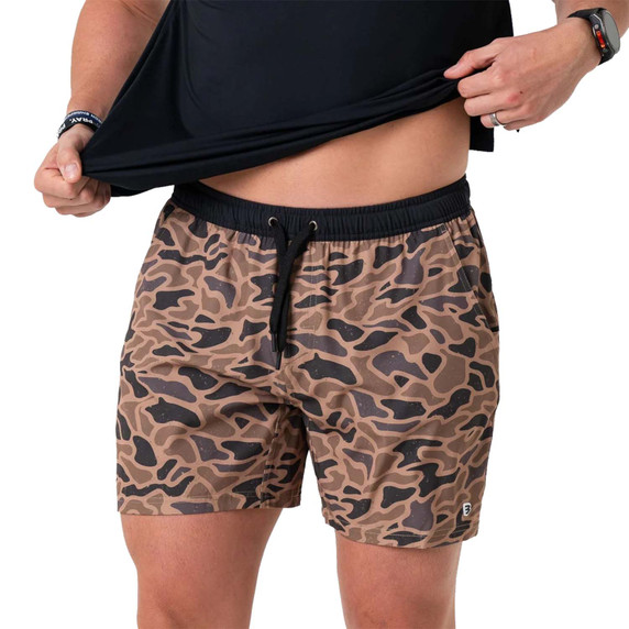 Burlebo 5.5" Athletic Shorts with Liner Main Image in Gauge Camo
