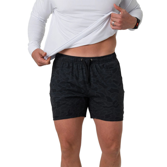 Burlebo 7" Athletic Shorts with Liner Main Image in Black Camo