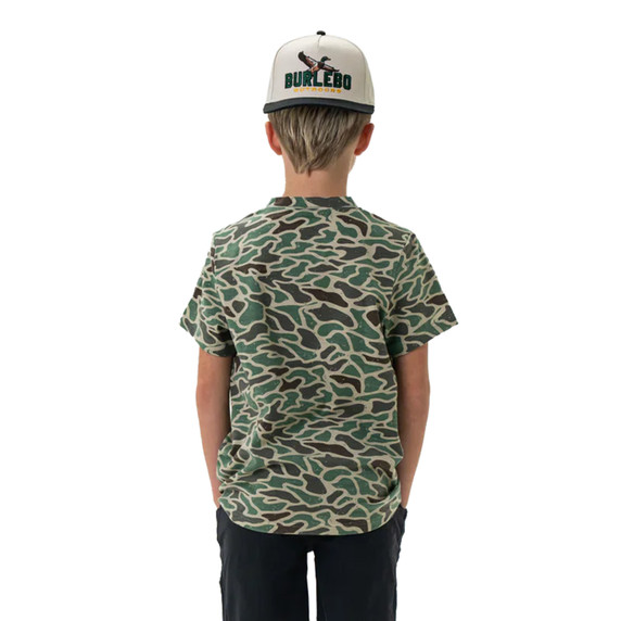 Burlebo Youth Retro Duck Camo Short-Sleeve Tee Back Image
