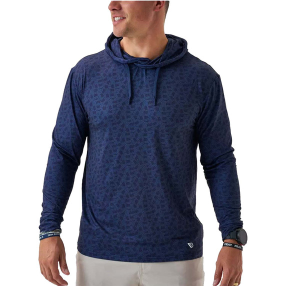 Image of the Burlebo Performance Hoodie in Navy