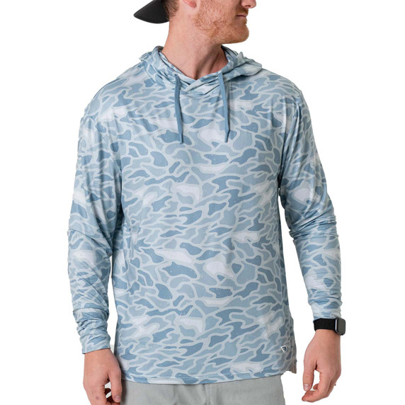 Image of the Burlebo Performance Hoodie in Seaside Camo