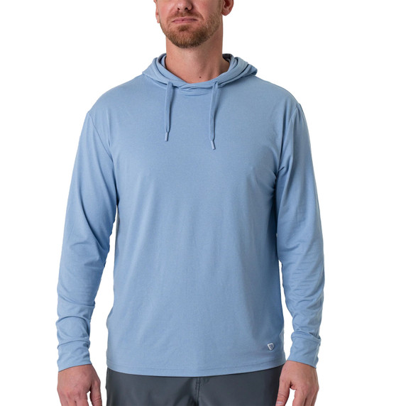 Image of the Burlebo Performance Hoodie in Sky Blue