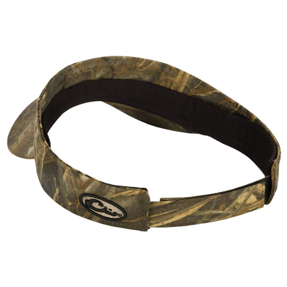 Drake Waterfowl Logo Visor Back Image in Realtree Max 7