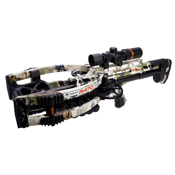 Ravin R470 XK7 Camo Crossbow Front Left Angled Image