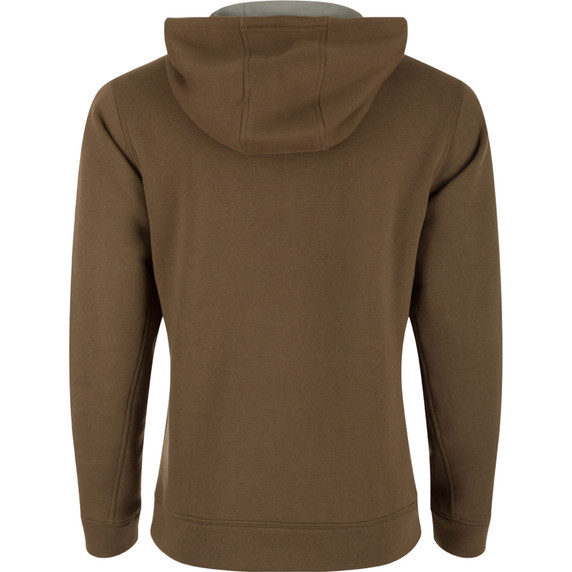 Back Image of the Drake Waterfowl Three End Hoodie.