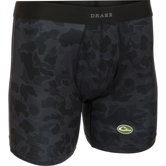 Image of the Drake Commando Boxer Brief in Old School Black