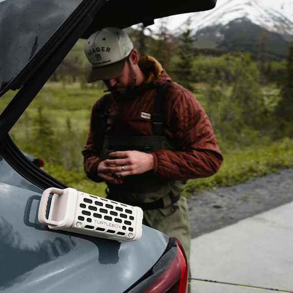 Mounted Image of the Turtlebox Ranger Bluetooth Speaker.