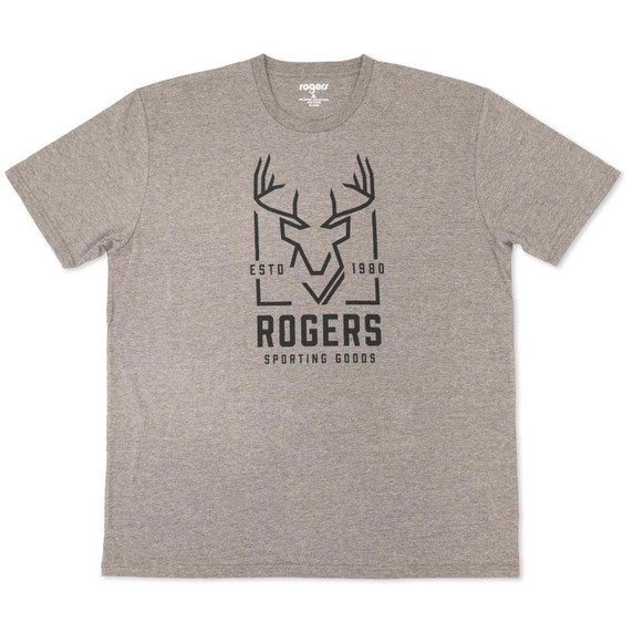 Rogers Modern Whitetail Grey T-Shirt Graphite Heather front image