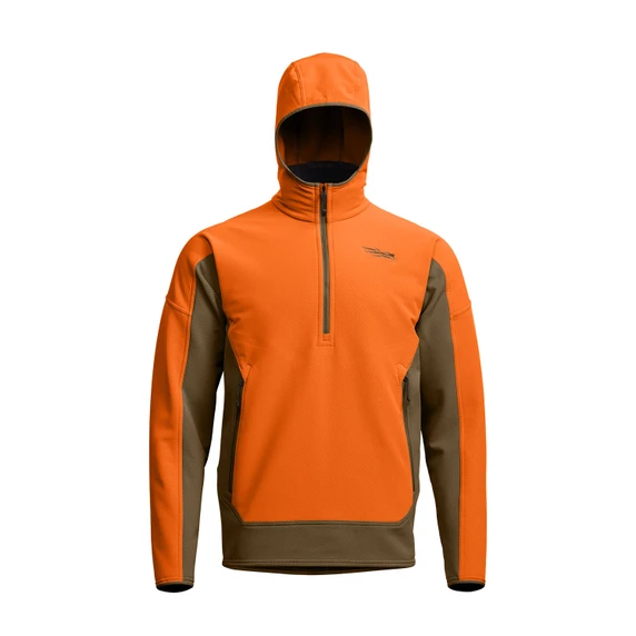 Sitka Alpha Fleece Hoodie image in Blaze Orange-Coyote