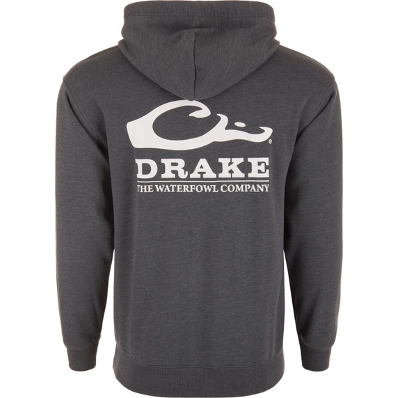 Drake The Waterfowl Company Logo Hoodie image in Charcoal Heather