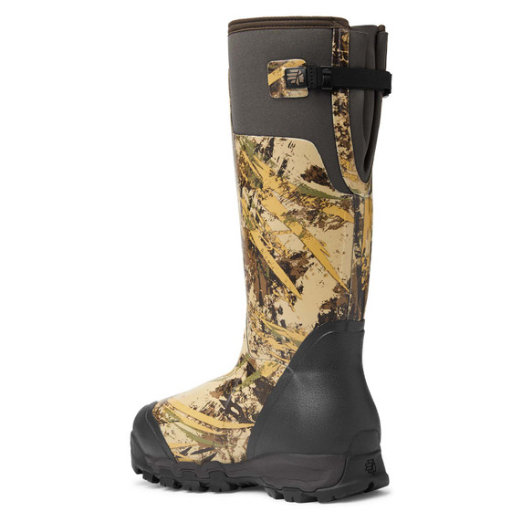 LaCrosse Alphaburly Pro 18" 1600G First Lite Typha Hunting Boots Rear View Image