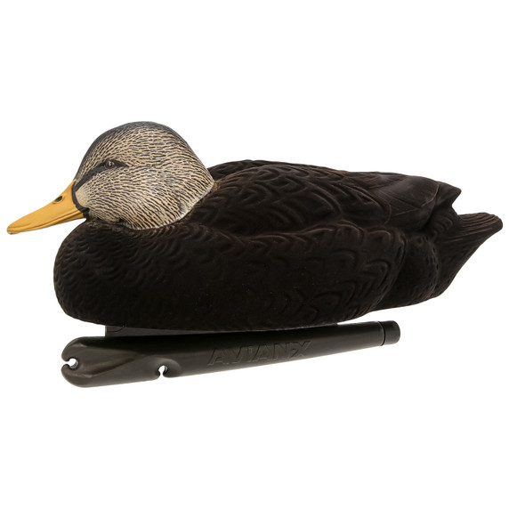 Image of drake rester Avian-X Fully Flocked Topflight Black Duck.
