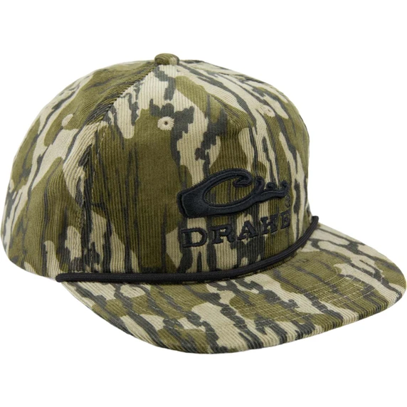 Drake X Lost Hat Goat Rope Corduroy Cap image in Mossy Oak Original Bottomland