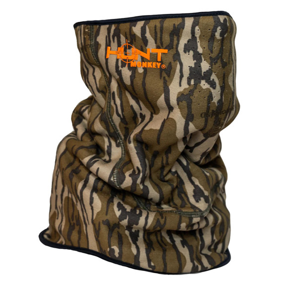 Hunt Monkey Conceal Sherpa Neck and Face Guard Image in Mossy Oak Original Bottomland