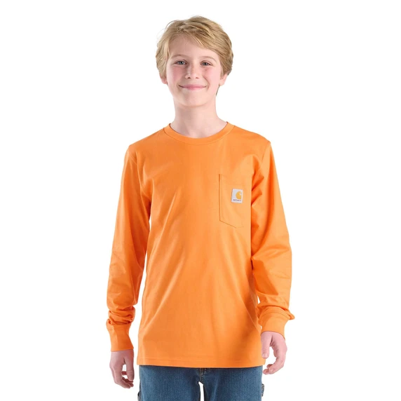 Carhartt Youth Long Sleeve Waterfowl Pocket T-Shirt Front Image