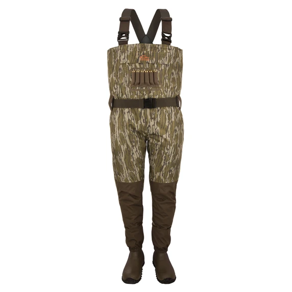 Drake Waterfowl Hardline Insulated Breathable Wader Image in Mossy Oak Original Bottomland