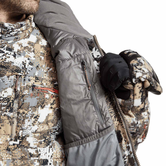 Sitka Incinerator Jacket Model Inside Pockets Image
