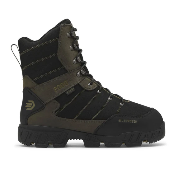 LaCrosse Cold Snap II 9" 2000G Insulated Hunting Boots Side Image in Black