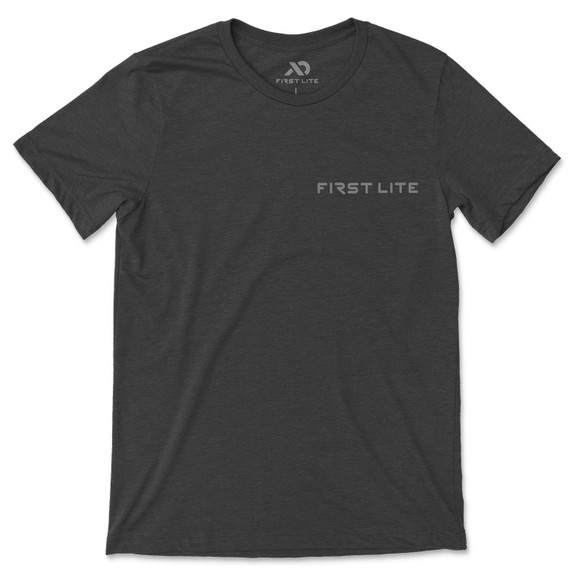 Front Image of the First Lite Duck Call Logo Shirt.