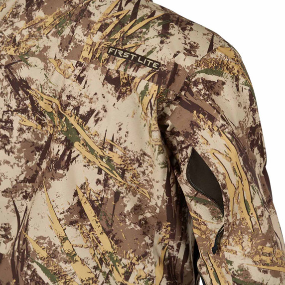 First Lite LZ 4.5-Layer Waterproof Hunting Jacket Sleeve Pocket Image