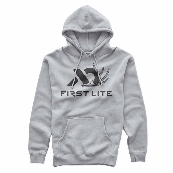 First Lite Whitetail Shed Logo Hoody Image in Heather Grey