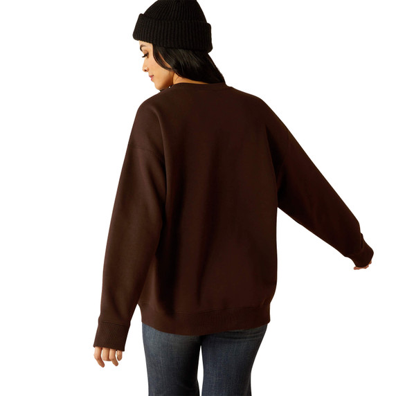 Ariat Women's Taurus Oversized Crew Sweatshirt back image