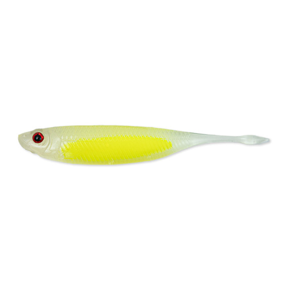 Image of Rogers Core Minnow 3.5" Soft Plastic Bait in Bone - Chartreuse belly insert