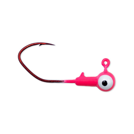 Image of Rogers Sickle Hook Crappie Jigs 1/16 oz. in Pink - White Eye