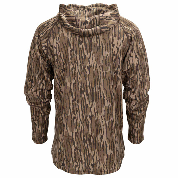 Back image of Rogers Sporting Goods Biome 350 Camo 1/2 Zip Hoodie.