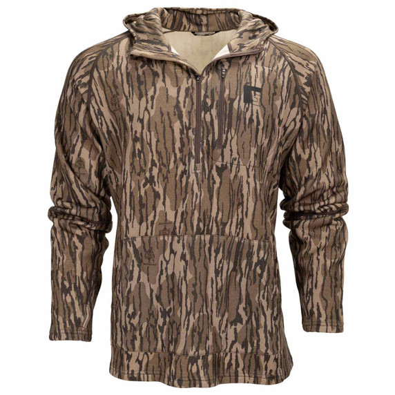 Image of Rogers Sporting Goods Biome 350 Camo 1/2 Zip Hoodie in Mossy Oak Bottomland