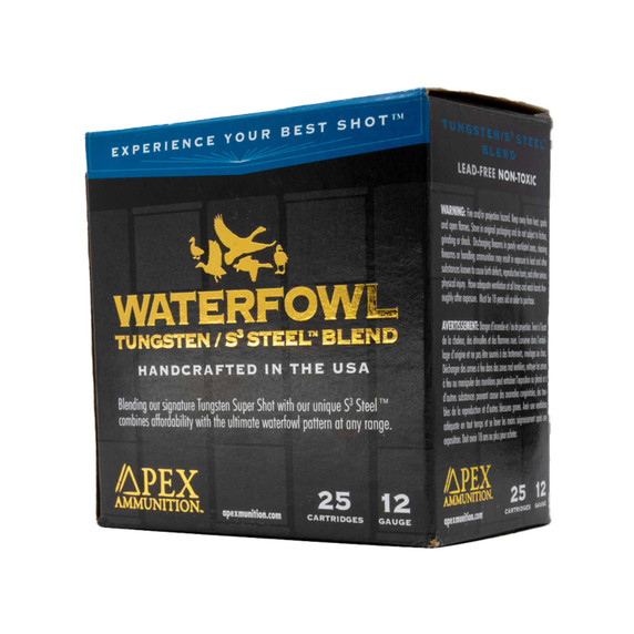 Apex 12 Gauge 3" 1 5/16oz 1400FPS Tungsten-Steel Blend Waterfowl Loads, Box of 25 image