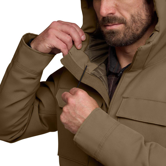 Collar Image of the Sitka Grindstone Work Jacket.
