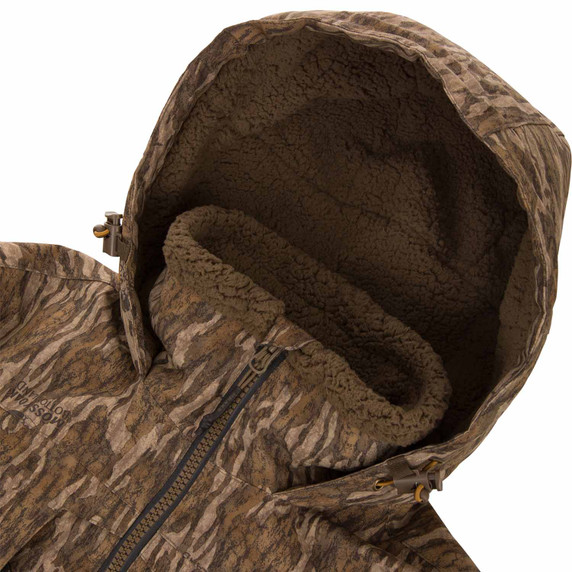Drake Waterfowl LST BMF Eqwader Full Zip Jacket Inside of Hood Image.