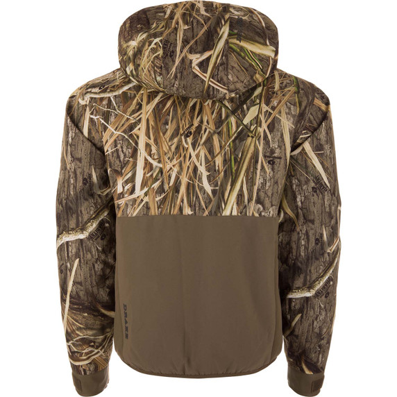 Drake Waterfowl LST BMF Eqwader Full Zip Jacket Back Image.