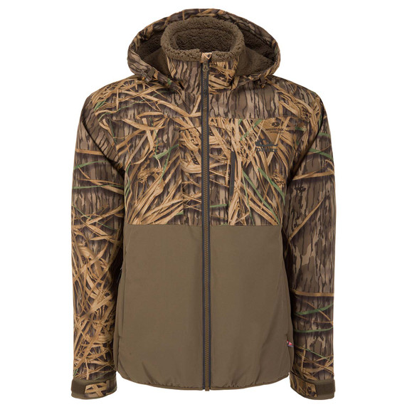 Drake Waterfowl LST BMF Eqwader Full Zip Jacket Image in Mossy Oak Original Shadow Grass
