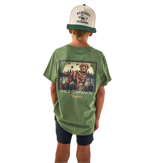 Burlebo Youth Duck Dog Stamp Short-Sleeve Tee Back Image