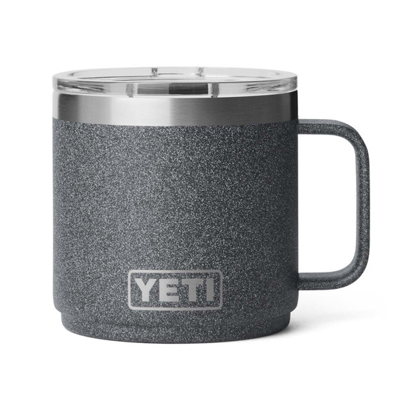 Yeti Rambler 14 oz. Stackable Mug with Durasip Ceramic Lining Image in Black Stone