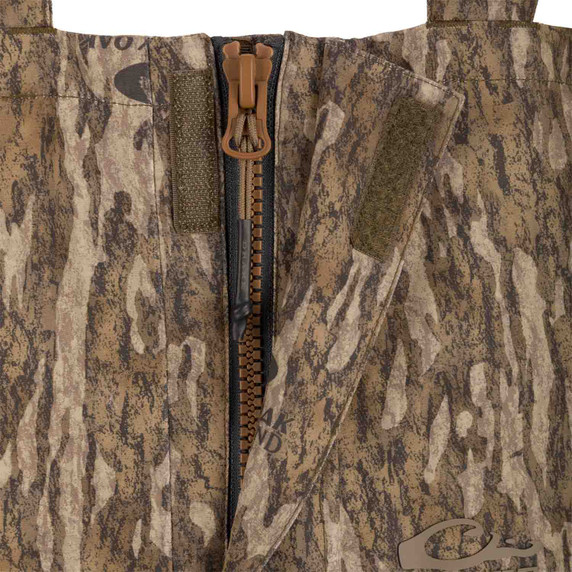 Drake Waterfowl LST Hardline Insulated Bib Main Zipper Image