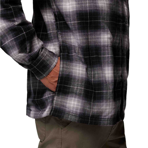 Columbia Cornell Woods Fleece Lined Shirt Jacket Side Pocket Image