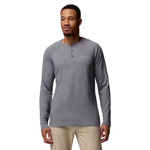 Columbia Thistletown Hills Raglan Henley image in City Grey Heather