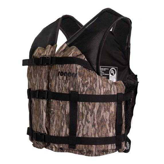 Side image of the Rogers Sporting Goods Mesh Top Life Jacket.