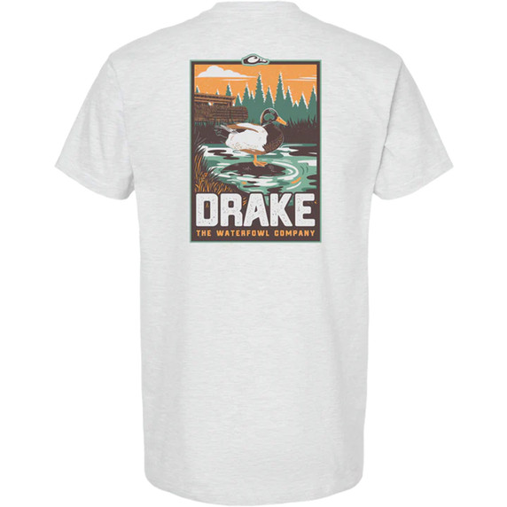 Drake Mallard Blind Scene T-Shirt image in Ash