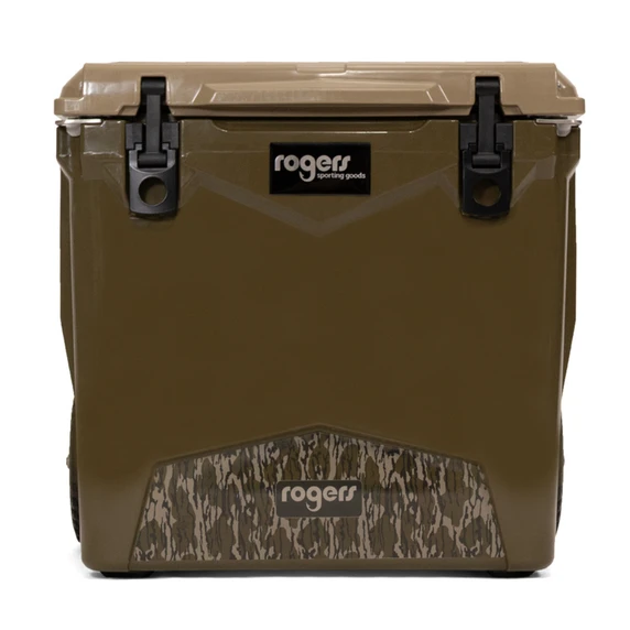 Image of the Rogers Sporting Goods 45 Quart Rotomolded Bottomland Wheeled Cooler.