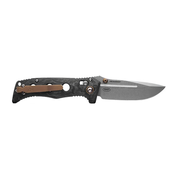 Benchmade Mini Adamas Marbled Carbon Fiber Folding Knife Right Side Image