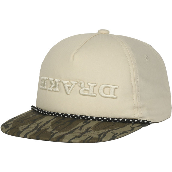 Drake Flatbill 2 Tone Ripstop Rope Cap image in Natural