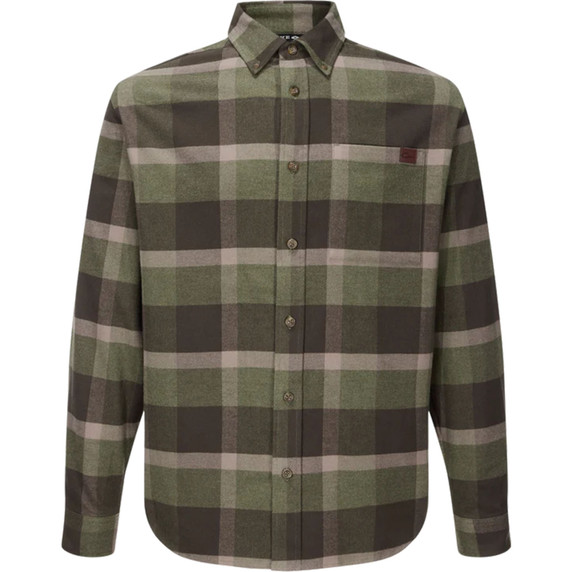 Image of the Drake Waterfowl Autumn Flannel Long Sleeve Shirt in Fallen Rock
