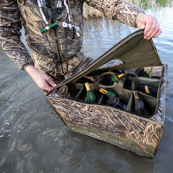 Avian-X Floating Slotted Decoy Bag - Mossy Oak Shadow Grass Lifestyle Image